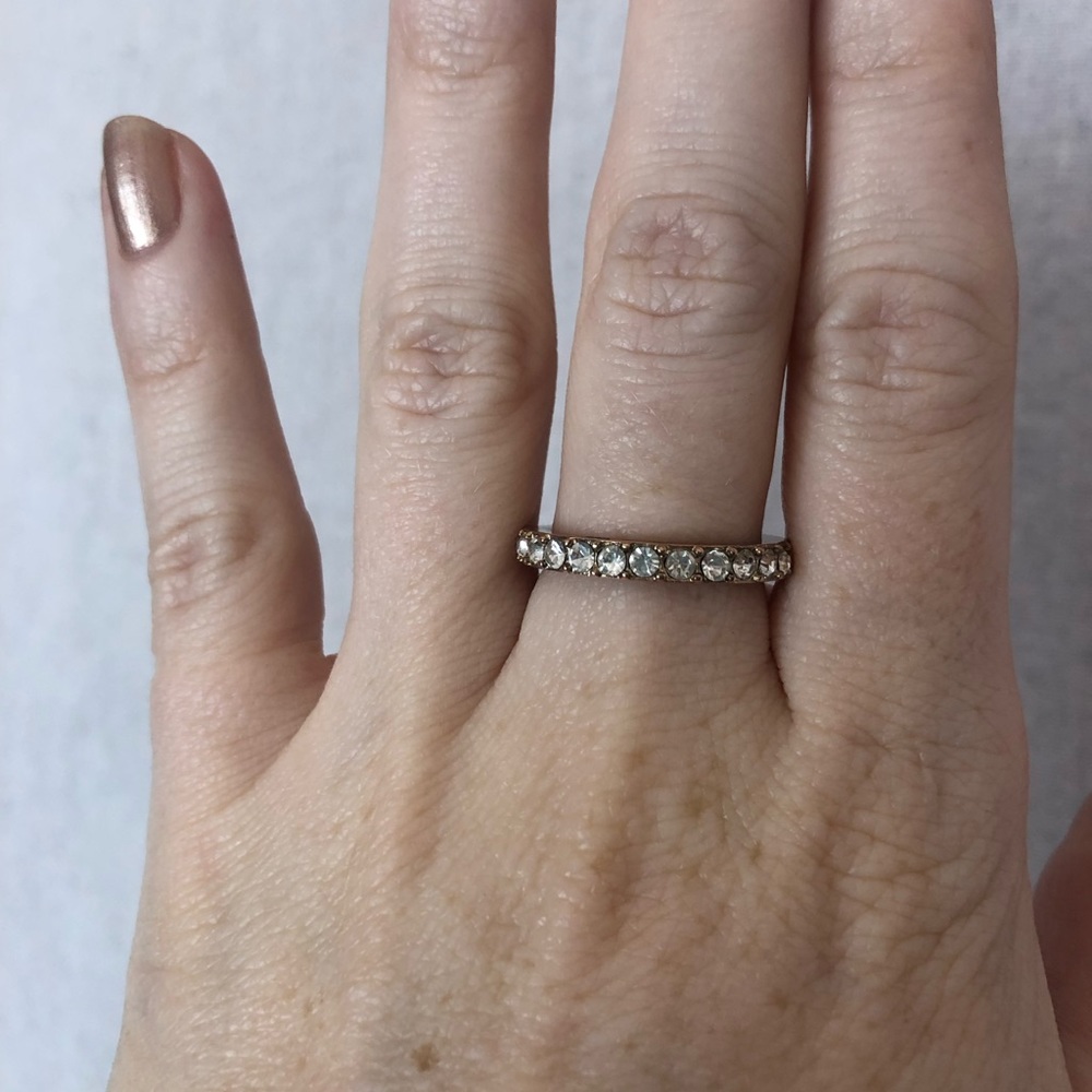 Rhinestone band ring
